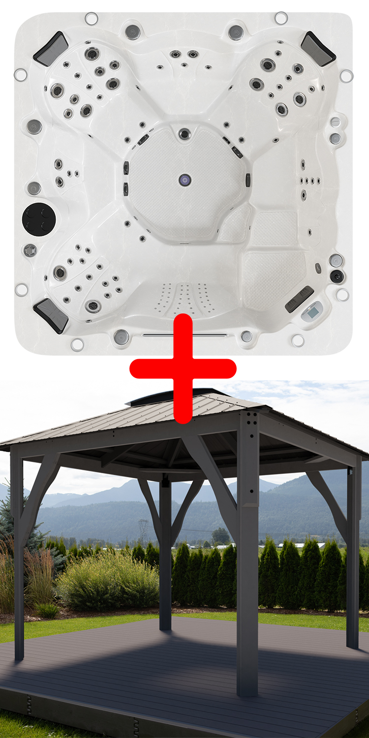 Sterling Hot Tub™ & Sierra Gazebo Package Deal.