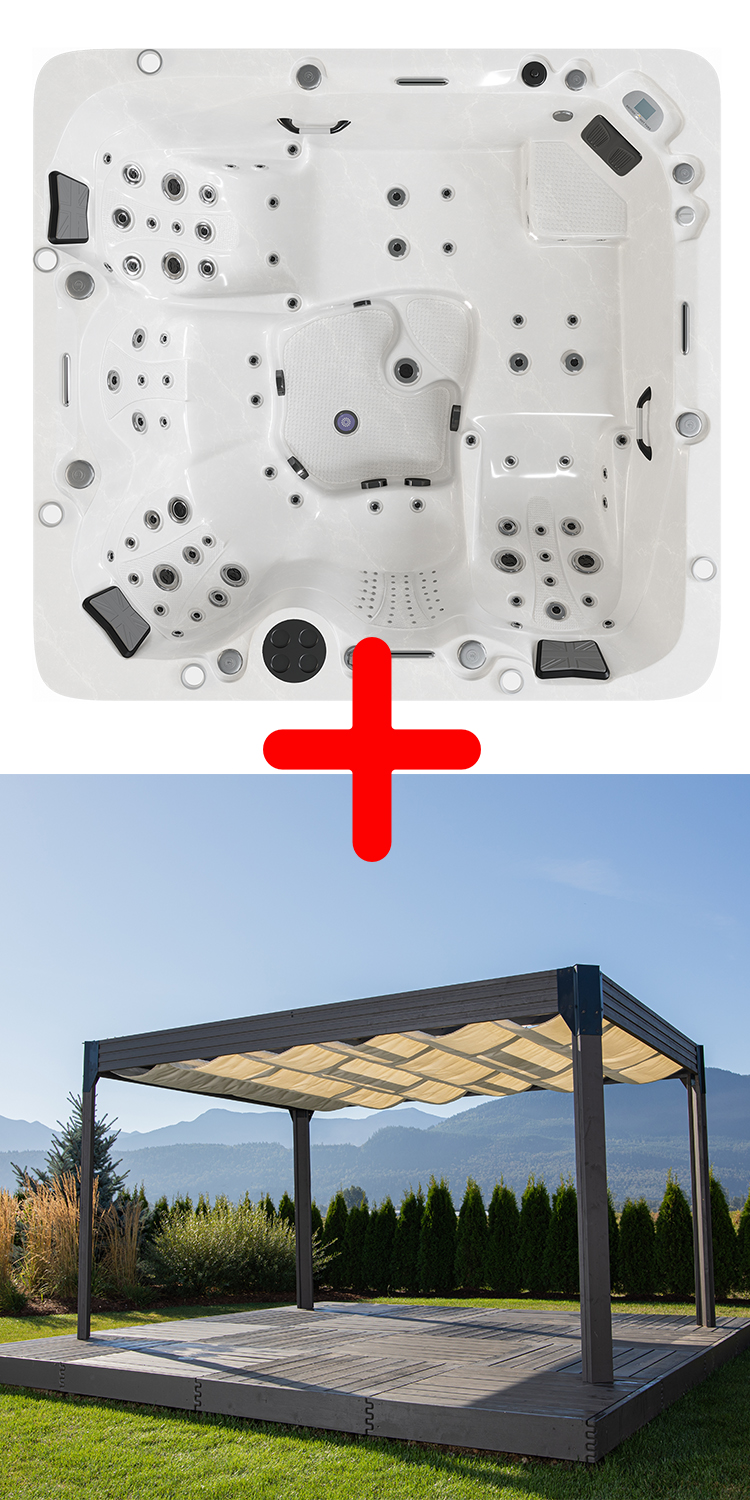 Union Hot Tub™ & Palmera Gazebo Package Deal.